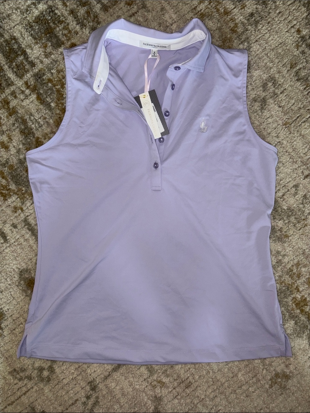 NWT Fairway & Greene sleeveless polo in lilac